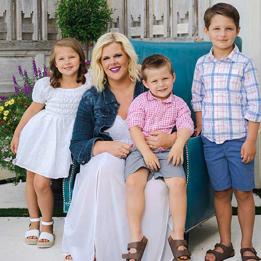 Summer A. Roberts with her children